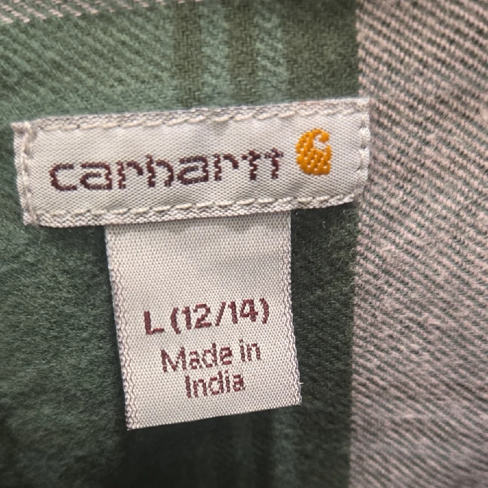 Carhartt Green and White Plaid Shirt - Picture 2 of 9
